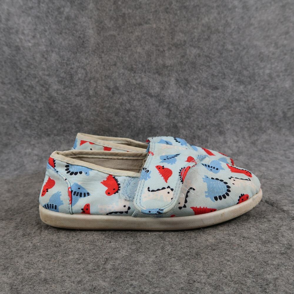 Casual Shoes Toddler Kids 10 Slip On Loafer Sneaker Dinosaur Blue Red Flats